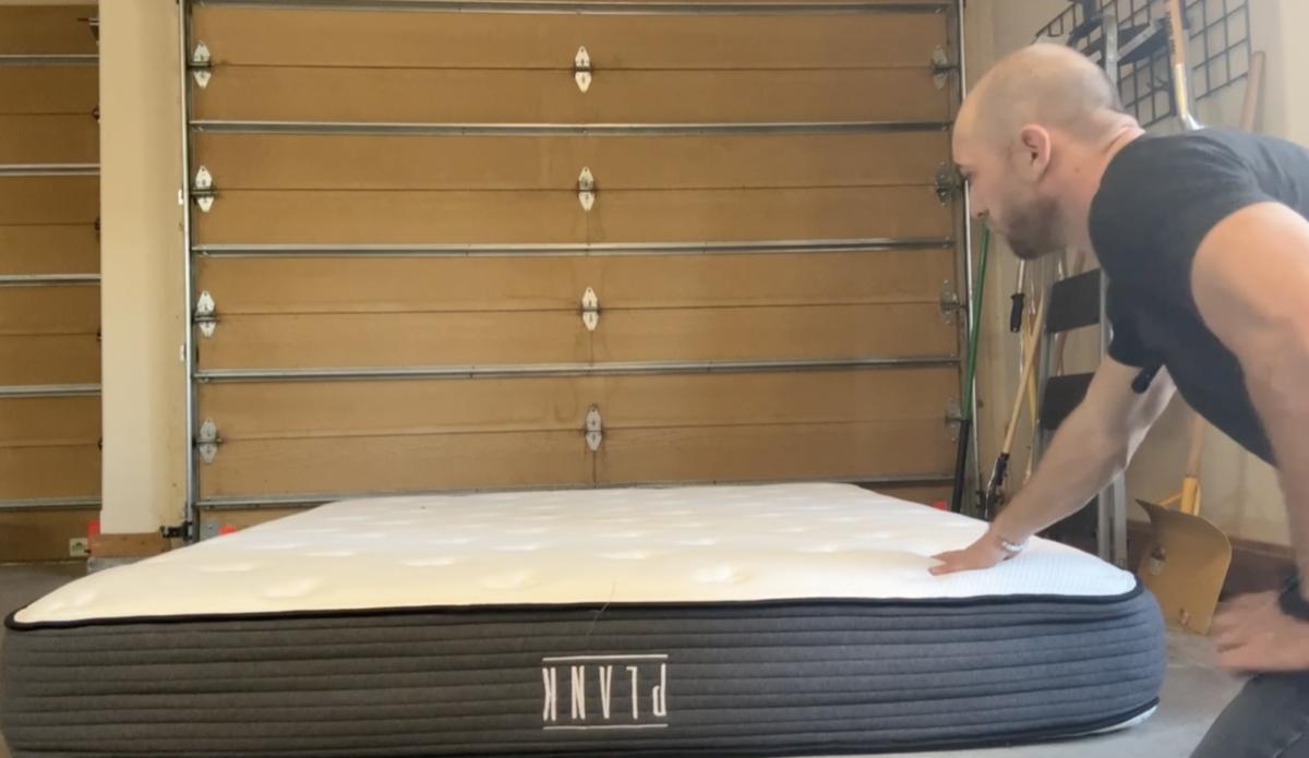 Checking for body impressions on Plank mattress