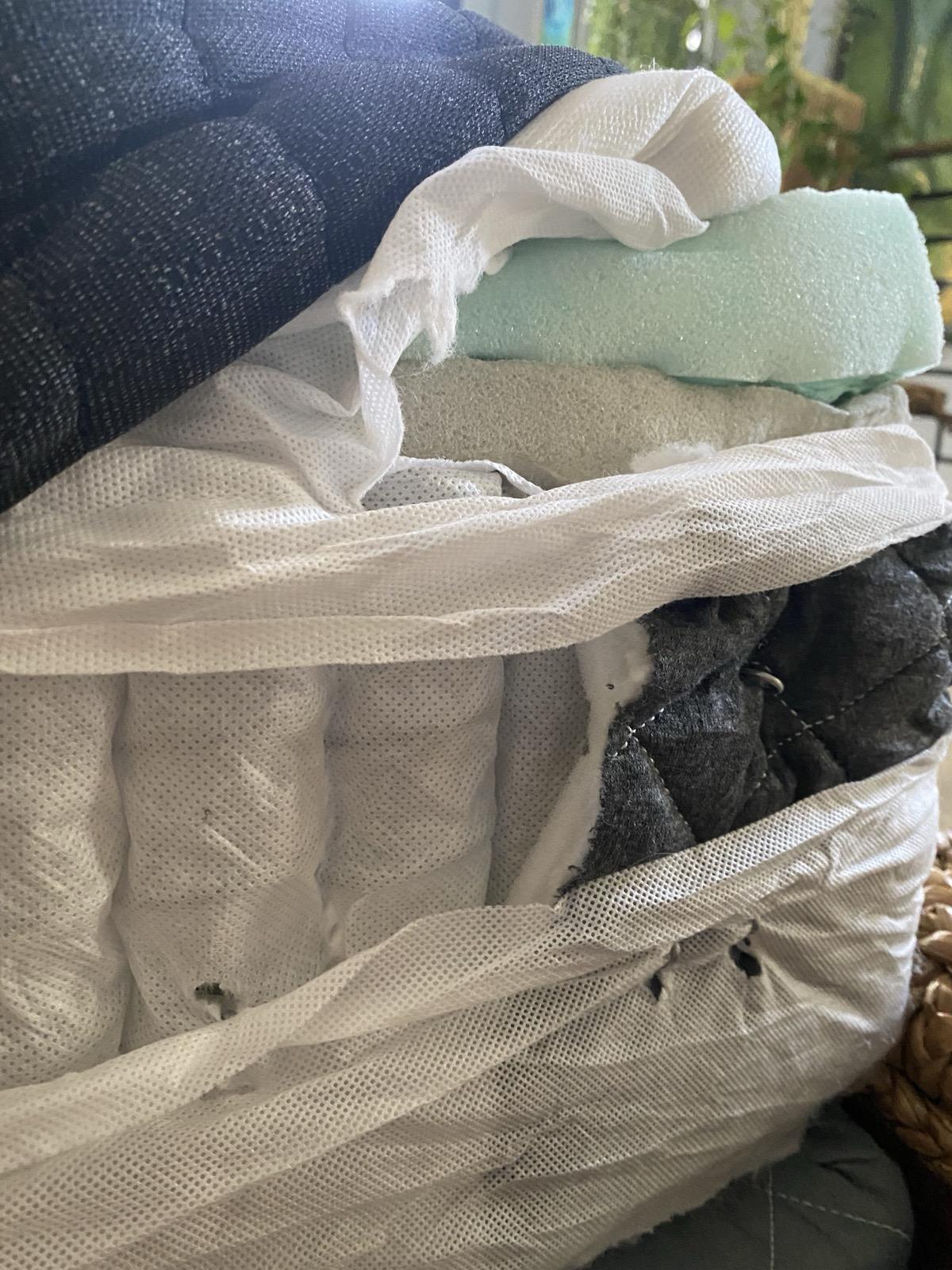 Multiple comfort layers visible
