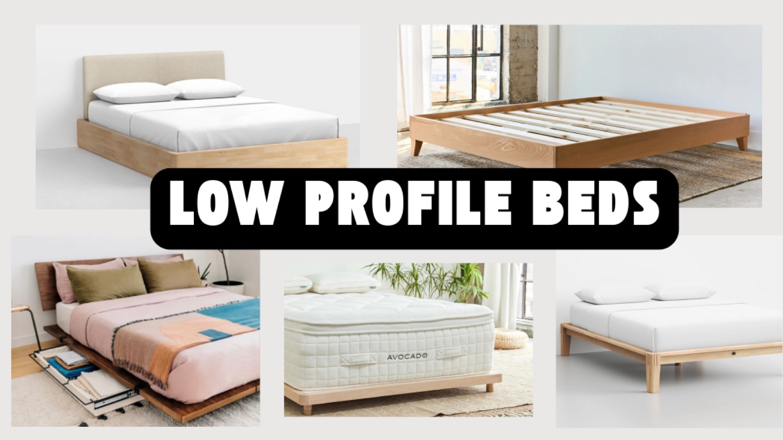 Low profile platform bed frame