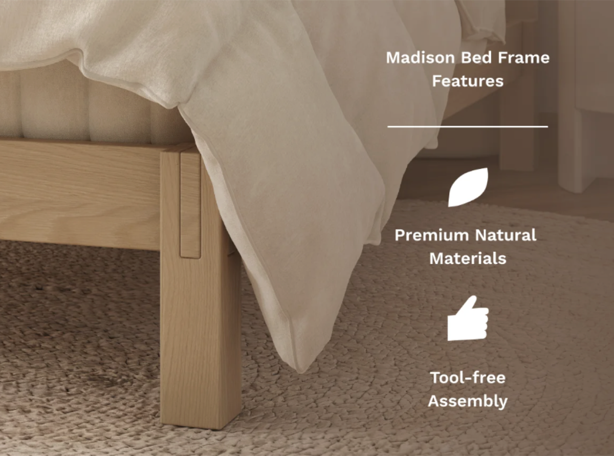 Madison Bed natural materials