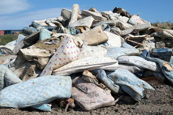 Mattresses in landfill