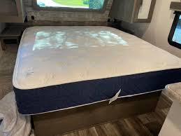 RV mattress inside an RV bedroom